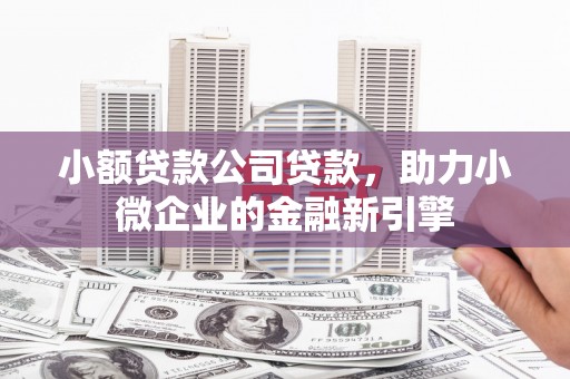 江西小额贷款公司贷款，助力小微企业的金融新引擎