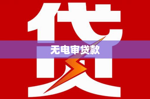 江西无电审贷款