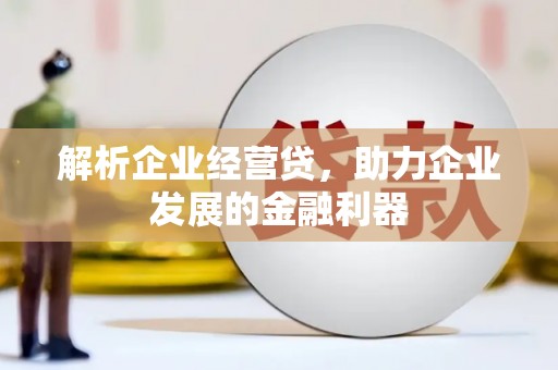 江西解析企业经营贷，助力企业发展的金融利器