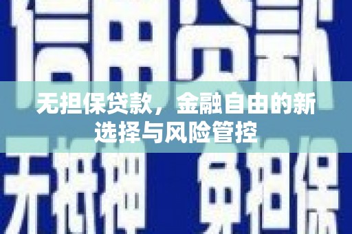 江西无担保贷款，金融自由的新选择与风险管控