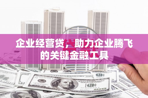 江西企业经营贷，助力企业腾飞的关键金融工具