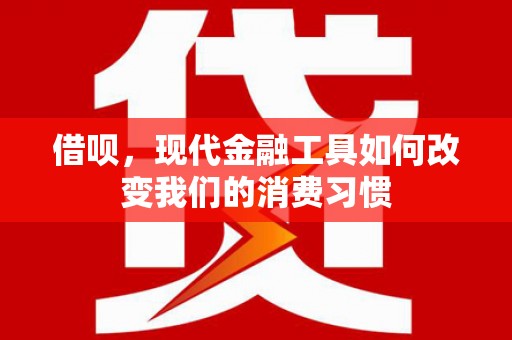 江西借呗，现代金融工具如何改变我们的消费习惯