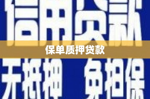 江西保单质押贷款