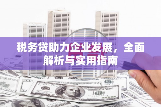 江西税务贷助力企业发展，全面解析与实用指南