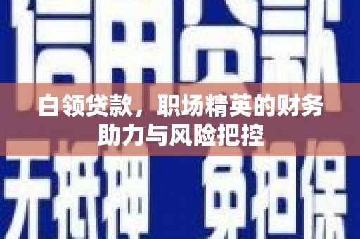 江西白领贷款，职场精英的财务助力与风险把控
